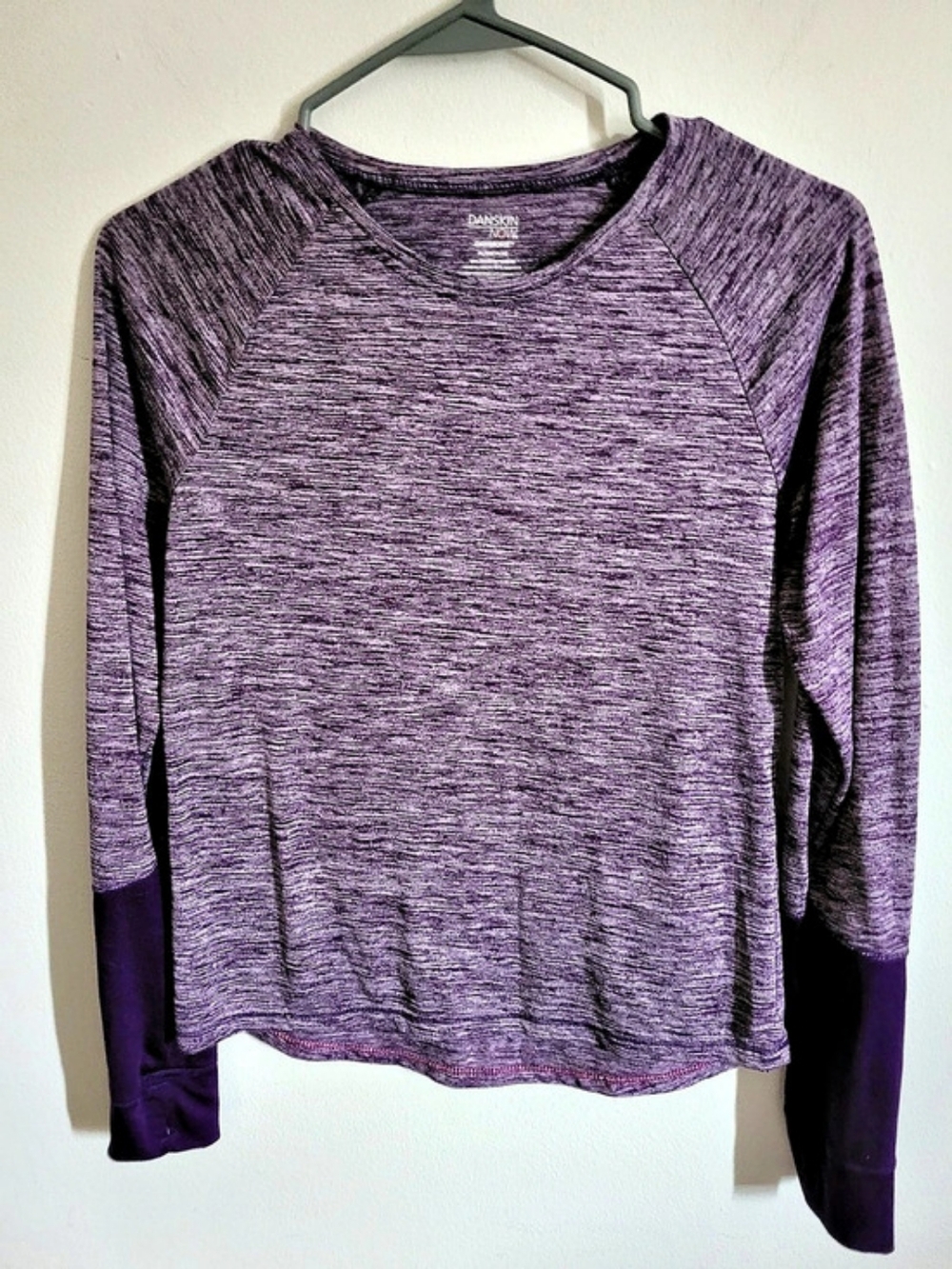 Danskin Now Drimore Long Sleeve Athletic Top in Purple Size XL (16/18)
